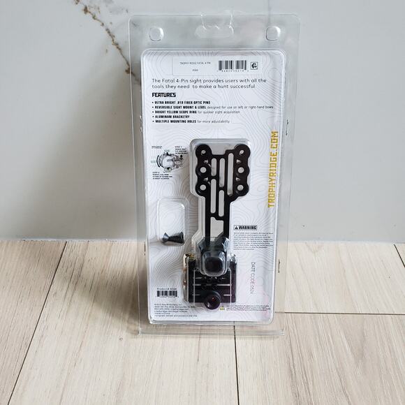 Trophy Ridge FATAL 4 Pin Bow Sight .019” Ambidextrous Hunting Archery Accessory - Picture 2 of 2